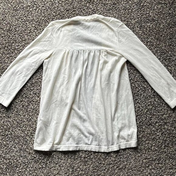 Kate Spade Broome Street Cardigan Womens XS Cream Cashmere/Cotton Blend L/S - Picture 5 of 8